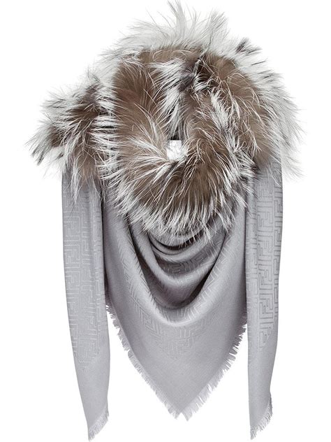 fendi scarves womens|fendi scarf with fur trim.